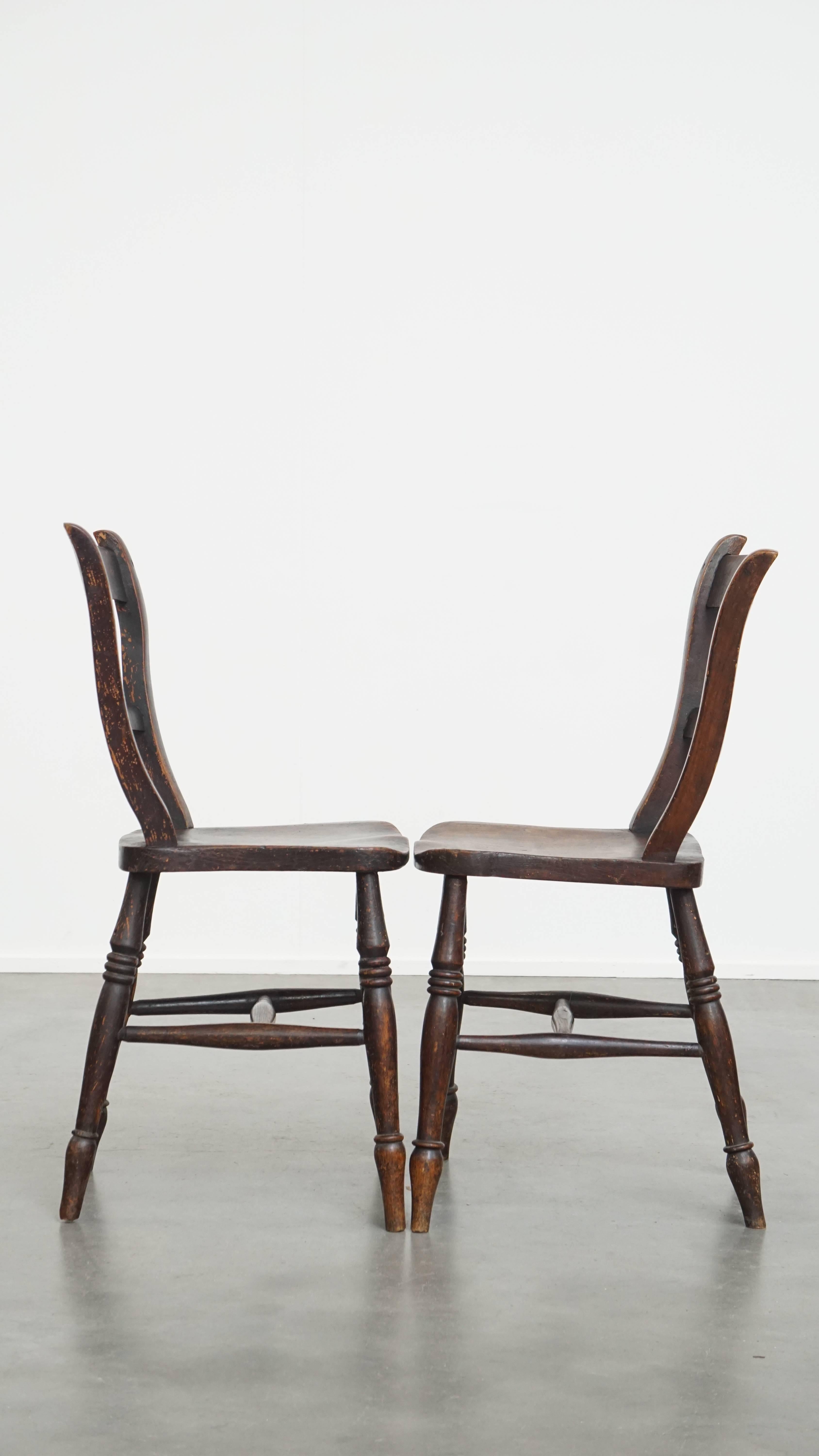 Romain classique Ensemble de 4 chaises de cuisine et de salle à manger Oxford anglaises anciennes en vente