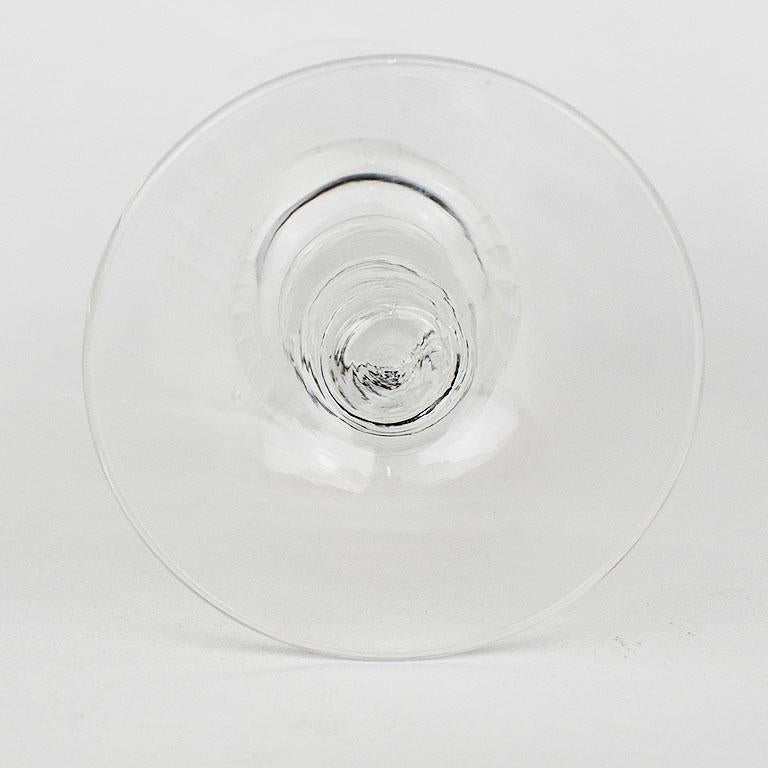 Set von 4 antiken Gläsern mit geätztem Kristallbesatz (Unbekannt) im Angebot