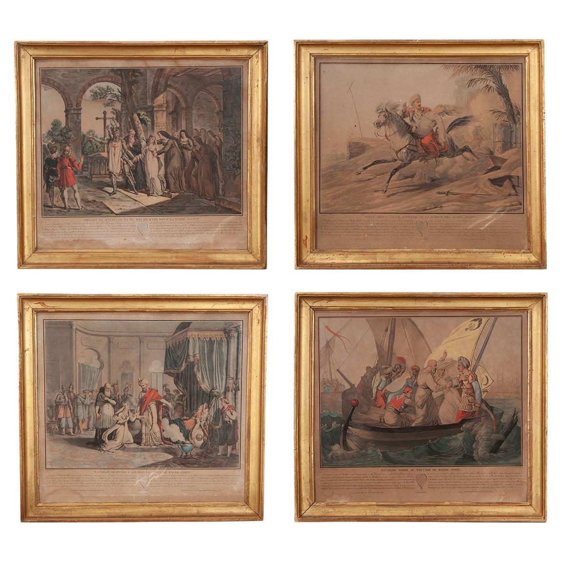 Set of Four 18th Century French Prints For Sale at 1stDibs