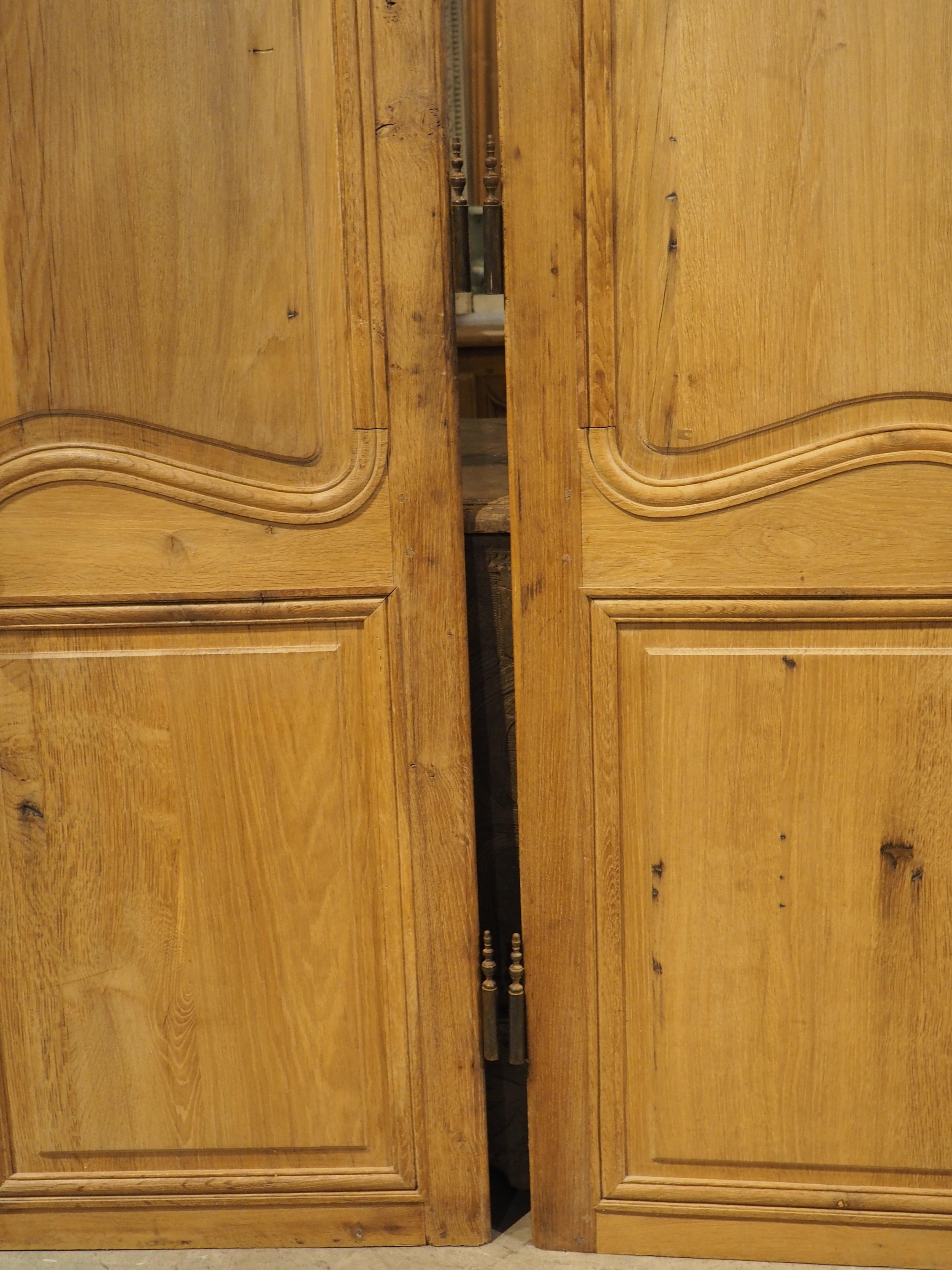Set of 4 Antique French Carved Oak Double Sided Interior Doors, 19th Century For Sale 9