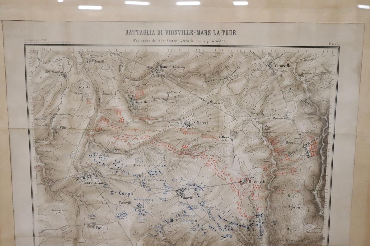 Set von 4 antiken Geographicalkarten aus dem französisch-deutschen Krieg 1870-71 (Italienisch) im Angebot