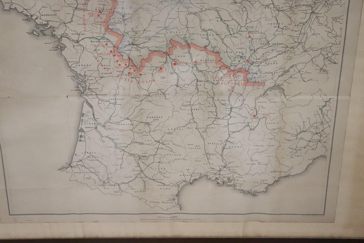 Set of 4 Antique Geographical Maps French-German War 1870-71 For Sale 1