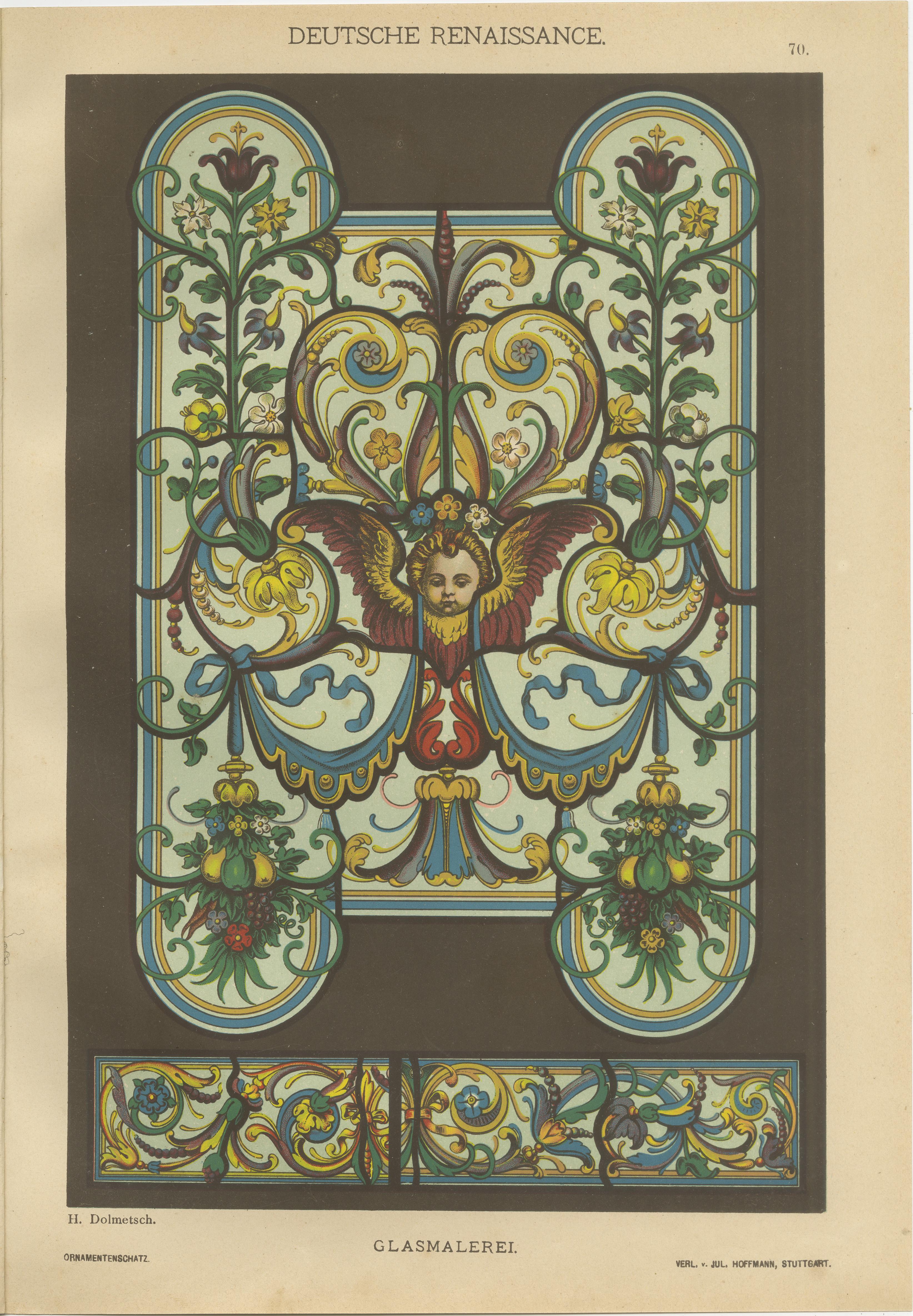 Ensemble de 4 gravures anciennes de la Renaissance allemande par H. Dolmetsch, c.1880

Cette magnifique compilation de quatre estampes anciennes célèbre les diverses et riches traditions ornementales de la Renaissance allemande, telles que