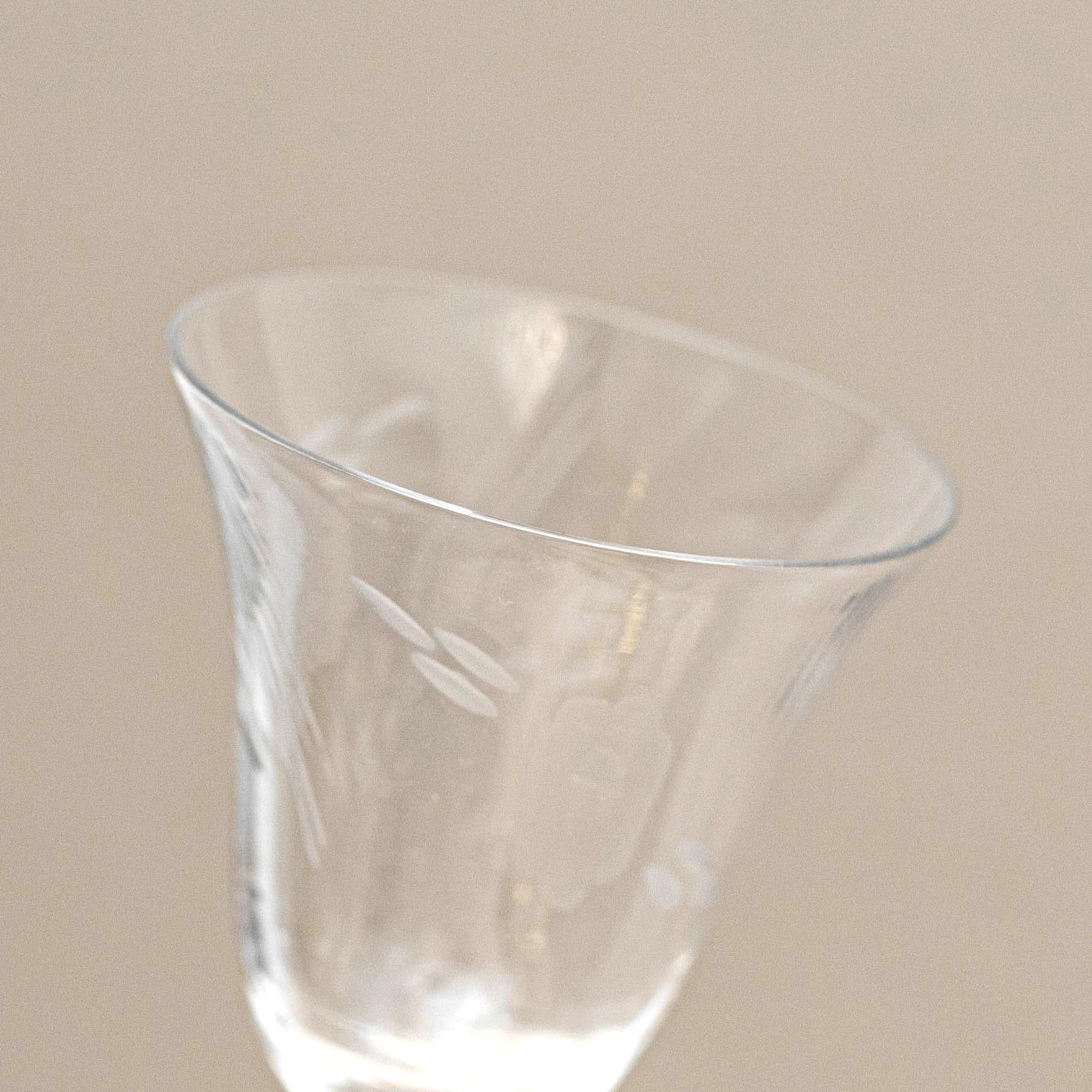 Juego de 4 copas de vino antiguas de cristal, hacia 1940 en Bueno Estado en Barcelona, Barcelona