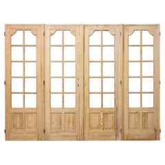 Set of 4 Antique Glazed French Room Dividing Doors Set of 4 Antique Glazed French Room Dividing Doors