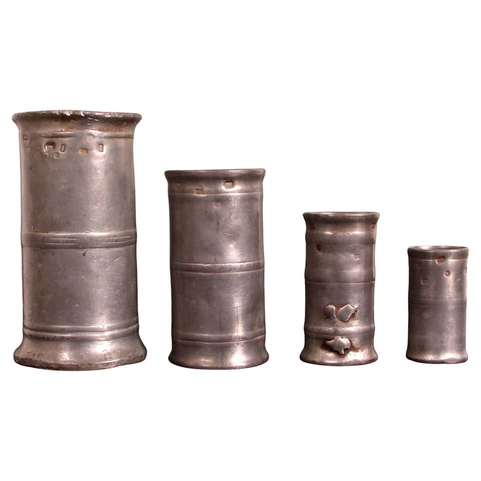 Vip Messuring Set of 10 Whisky or Whiskey Glasses Italy Pewter Base 1970s VIP LOUNGE ...