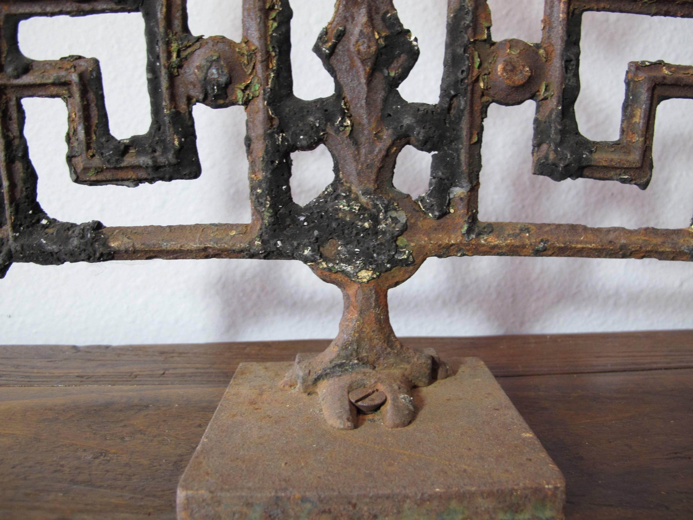 19th Century Set of Four Antique Iron Fragments For Sale