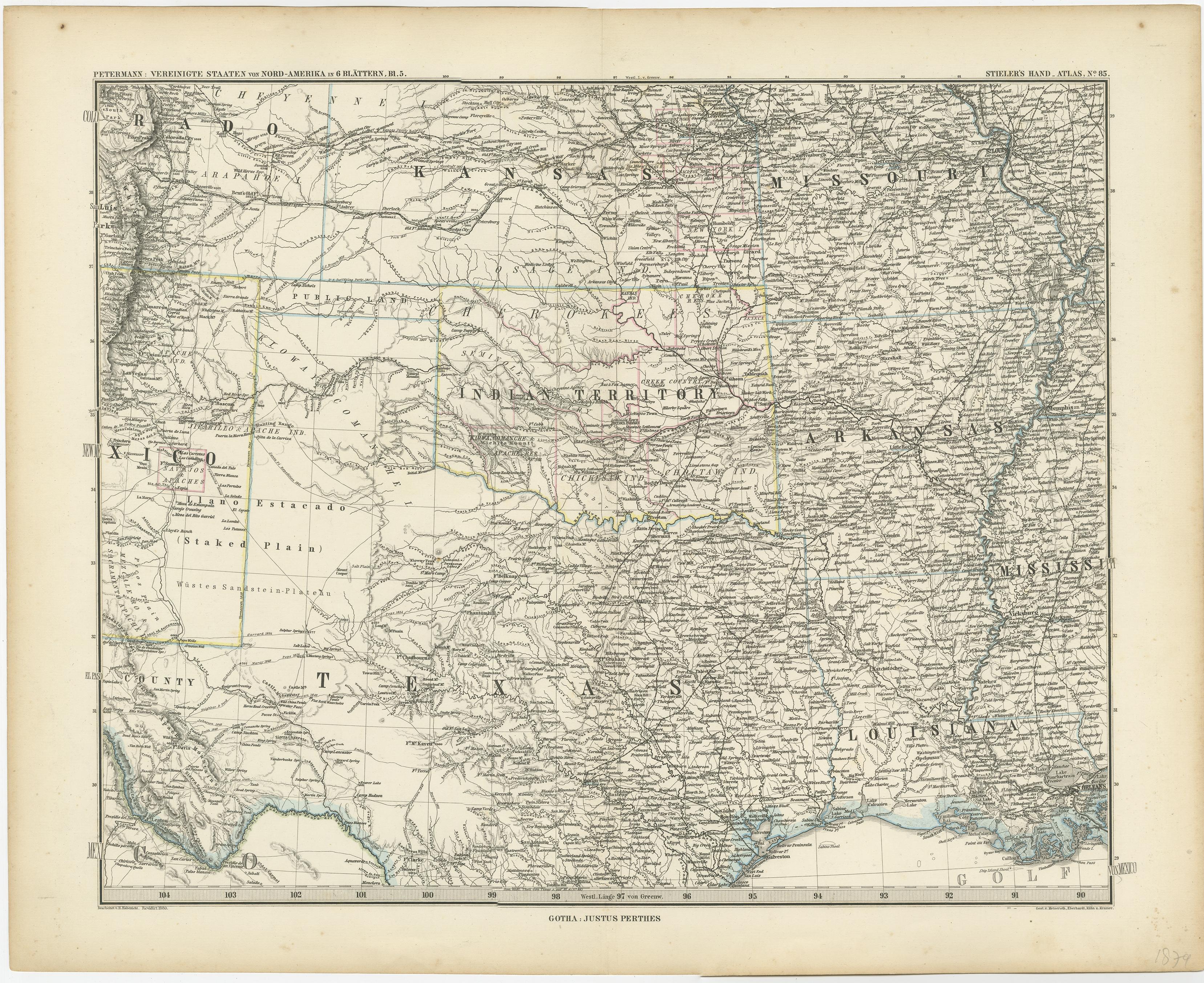 XIXe siècle Ensemble de 4 cartes anciennes d'une partie des tats-Unis d'Amrique en vente