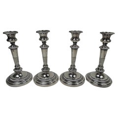 Set of 4 Antique Matthew Boulton Neoclassical Candlesticks, 1814