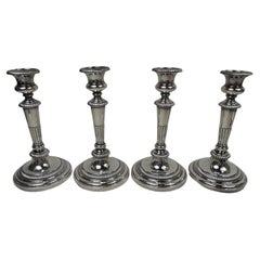 Set of 4 Antique Matthew Boulton Neoclassical Candlesticks, 1814