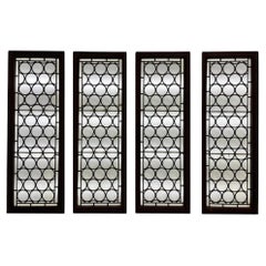 Set of 4 Used Oak Glazed Windows