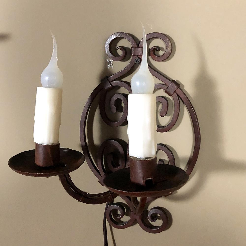 antique wrought iron wall sconces