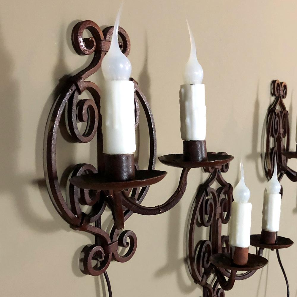 wrought iron wall sconces