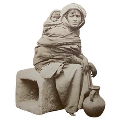 Set of 4 Antique Photographs, Portraits of Women and Children, Tunis / Biskra