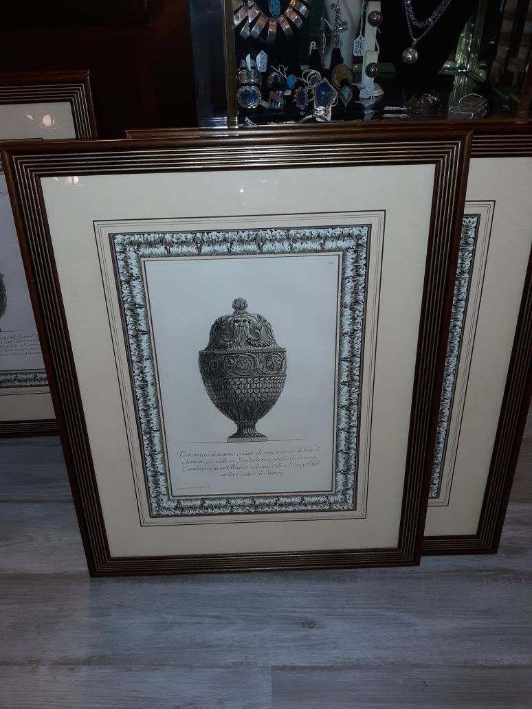 Neoclassical Set of 4 Antique Piranesi Classical Inn Engraving Prints 1810 For Sale