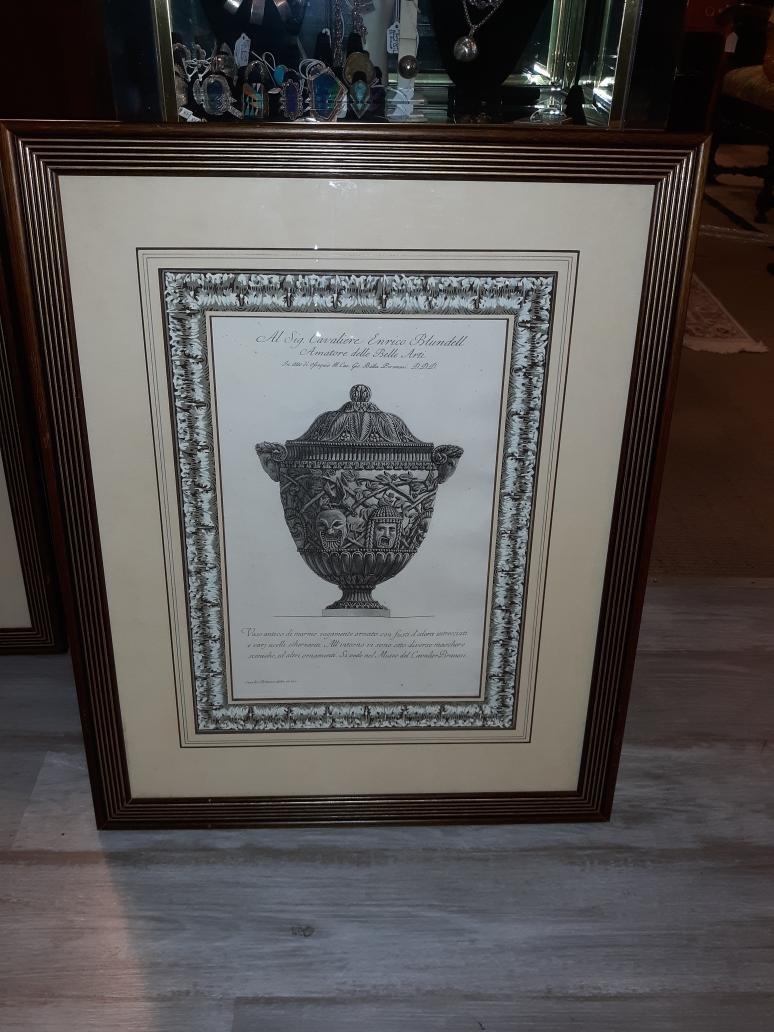 Set of 4 Antique Piranesi Classical Inn Engraving Prints 1810 In Good Condition For Sale In Lambertville, NJ