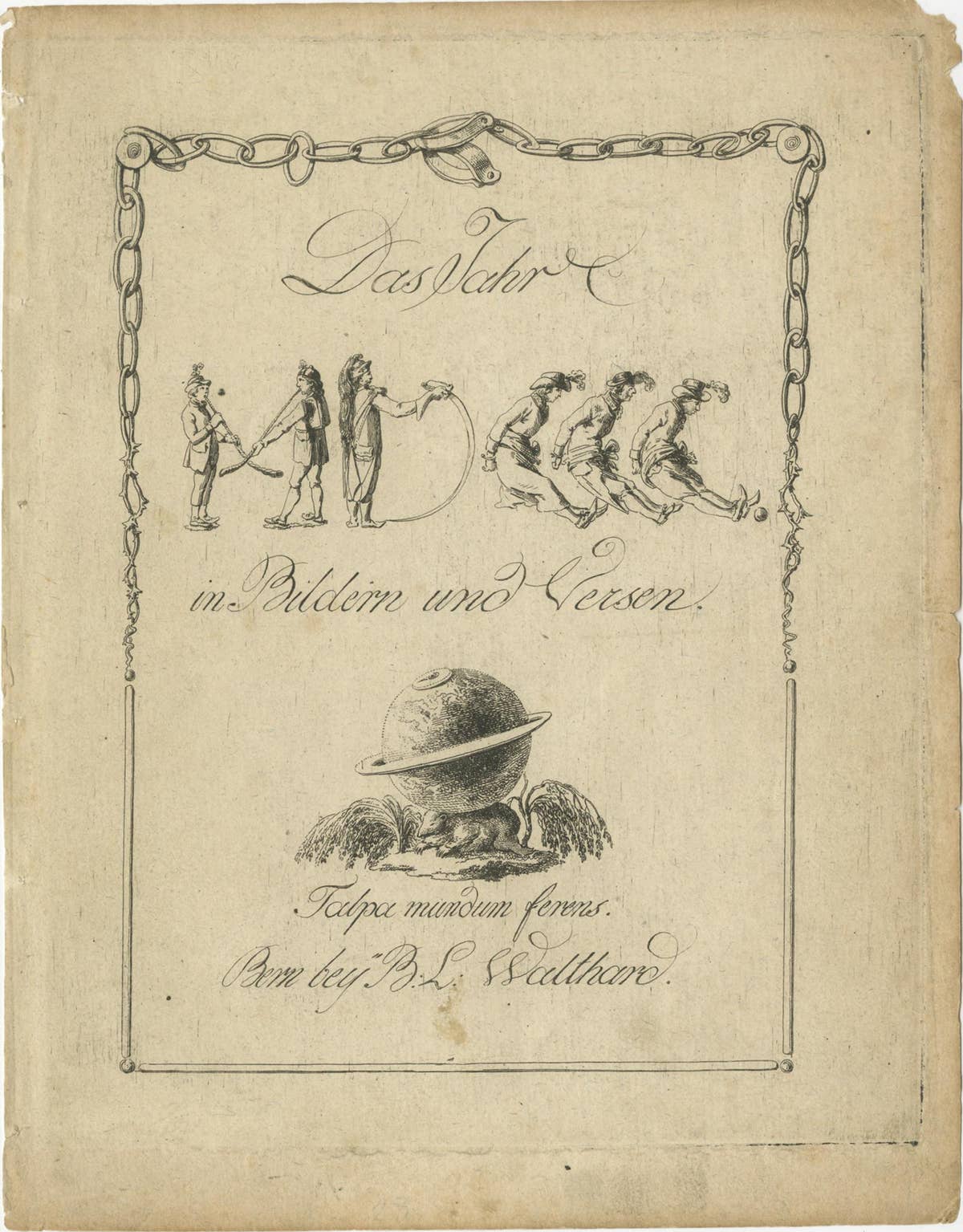 Set of 4 Antique Prints Illustrating the Political Climate in Switzerland '1800'