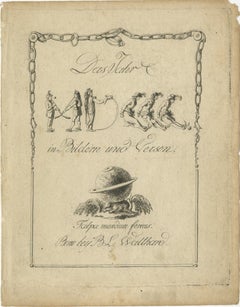 Set of 4 Antique Prints Illustrating the Political Climate in Switzerland '1800'