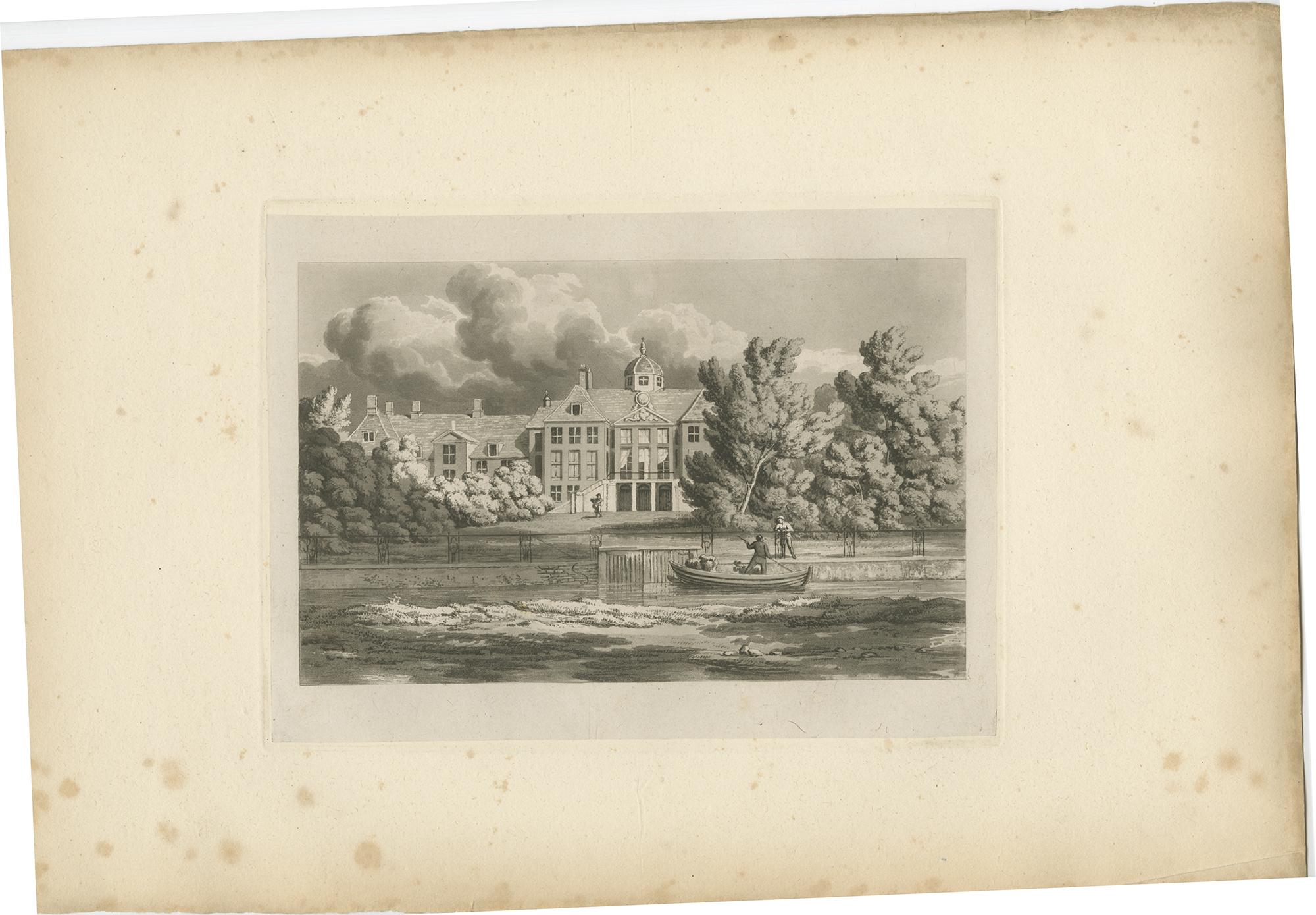 Ensemble de quatre gravures anciennes avec des vues de Flandre et de Hollande. Publié par ou après Robert Hills, vers 1820.