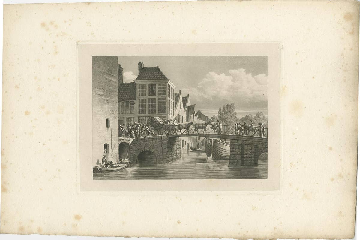 Set of 4 Antique Prints of Flanders and Holland, circa 1820