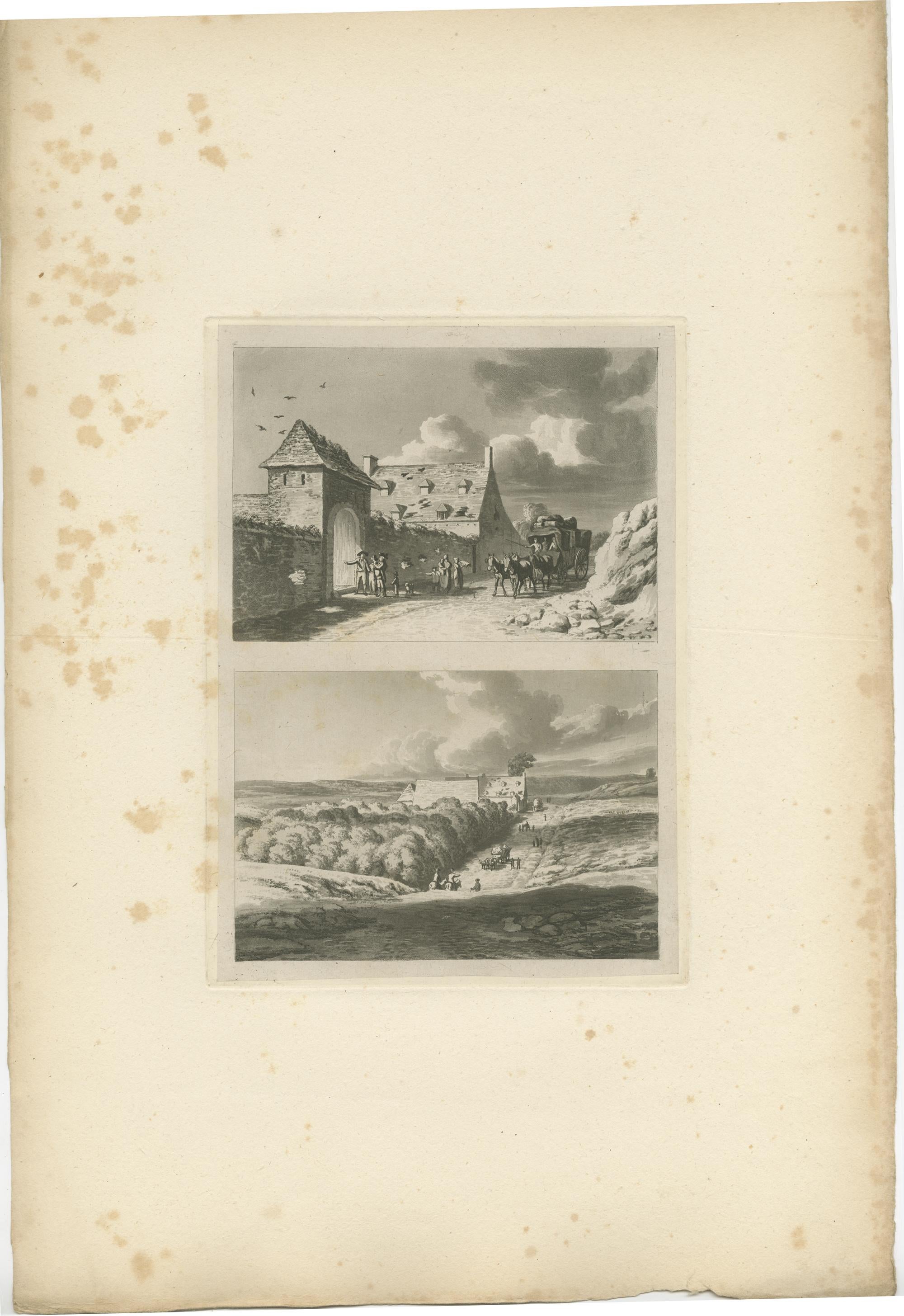 Set of 4 Antique Prints of Flanders and Holland, circa 1820 In Good Condition For Sale In Langweer, NL