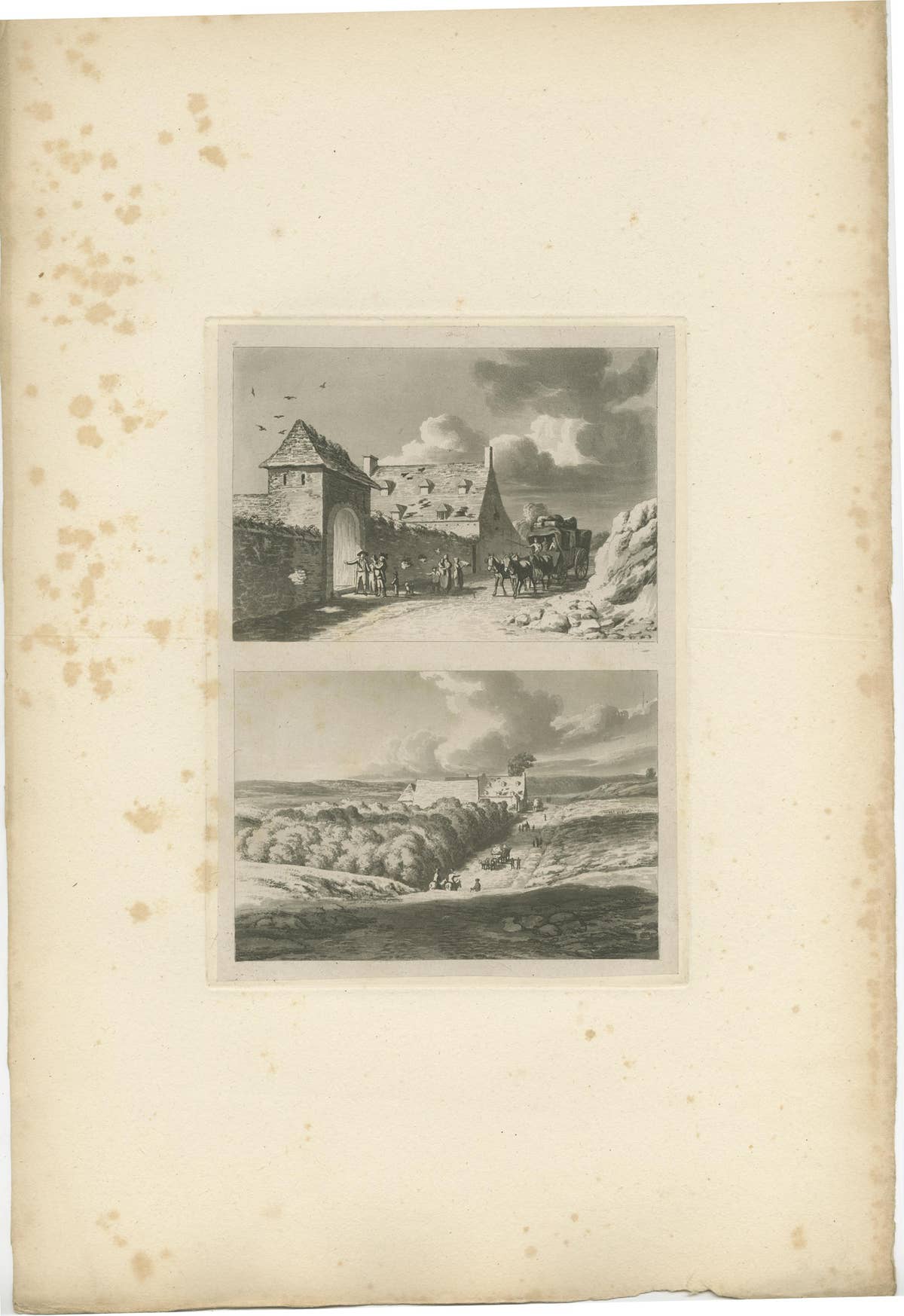 Set of 4 Antique Prints of Flanders and Holland, circa 1820