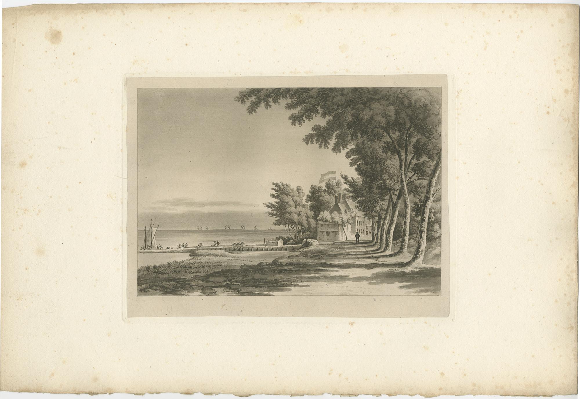 Ensemble de 4 estampes anciennes des Flandres et de la Hollande (vers 1820) Bon état - En vente à Langweer, NL