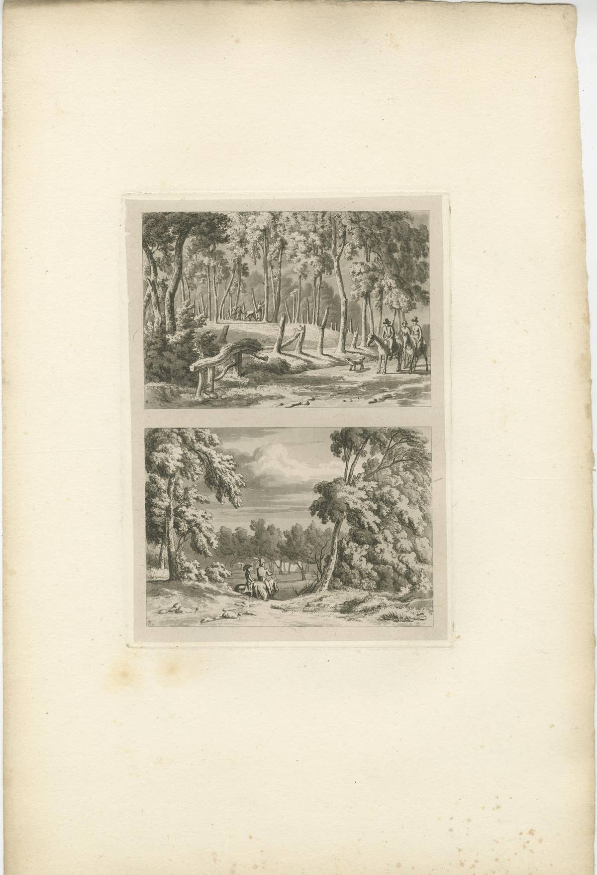 Set of 4 Antique Prints of Flanders and Holland, circa 1820