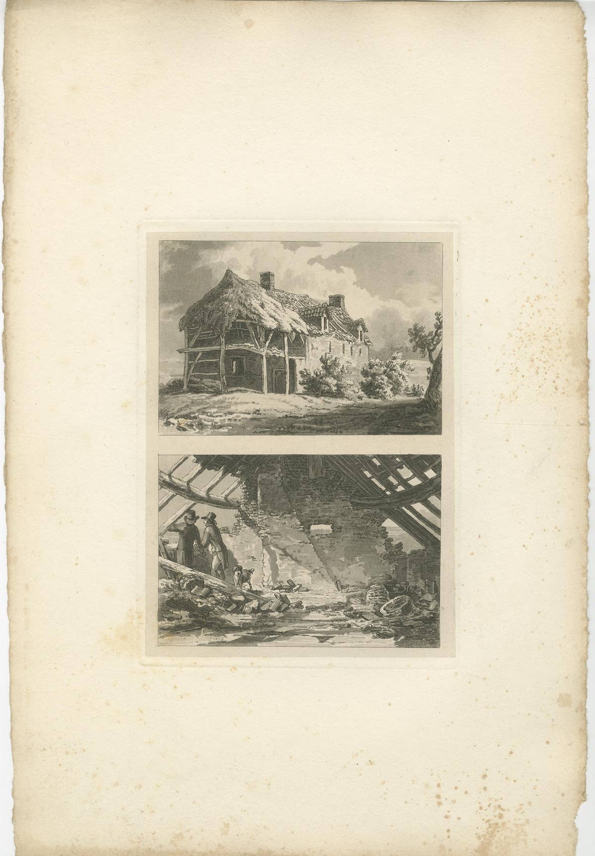 Set of 4 Antique Prints of Flanders and Holland, circa 1820