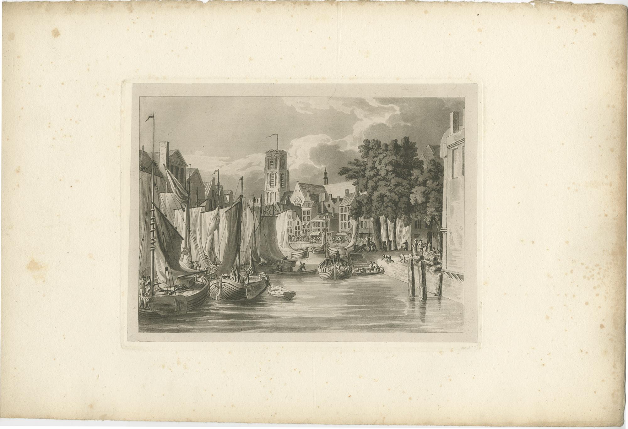 Paper Set of 4 Antique Prints of Flanders and Holland, circa 1820 For Sale