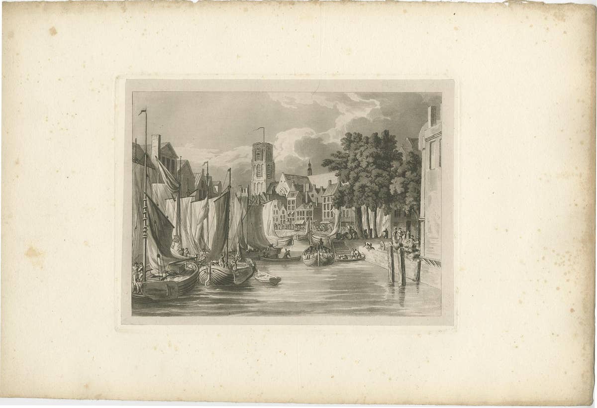 Set of 4 Antique Prints of Flanders and Holland, circa 1820