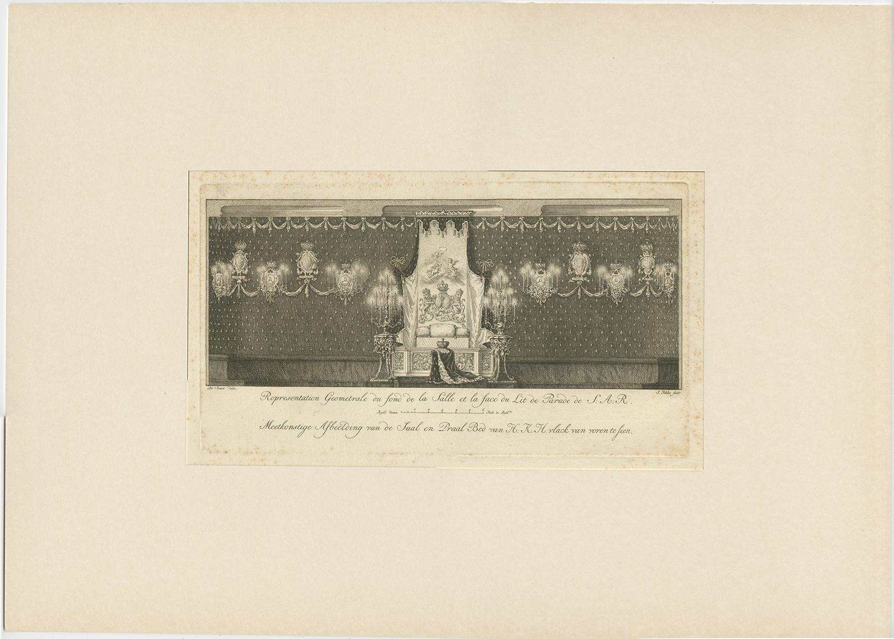 Set von 4 antiken Drucken von Prinzessin Anna van Hannover von Fokke '1759' (18. Jahrhundert) im Angebot