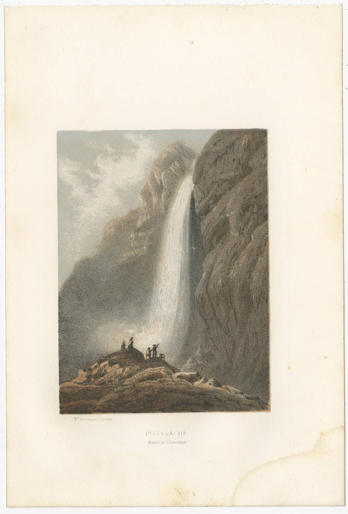 Set of 4 Antique Prints of Switzerland by Morel, circa 1850