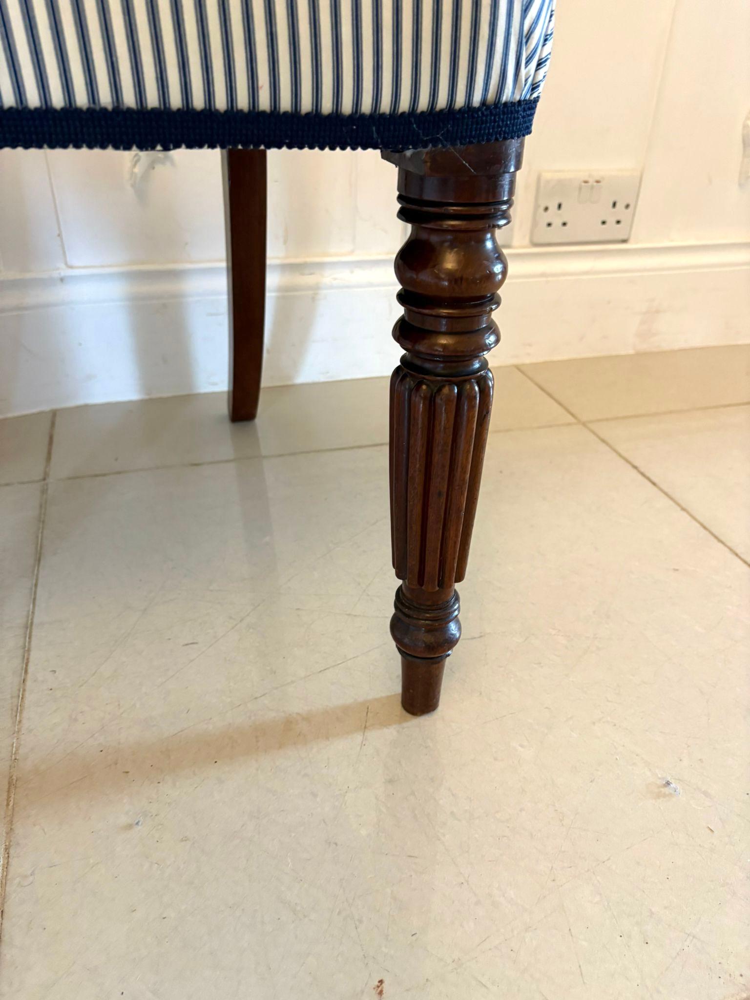 19th Century Set of 4 Antique Regency Quality Carved Mahogany Dining Chairs For Sale