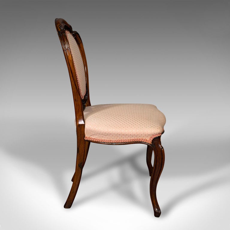 Set of 4 Antique Spoon Back Chairs, English, Dining Suite, Victorian