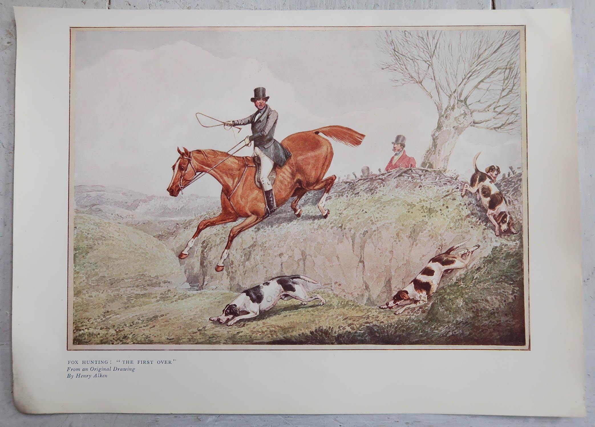 Other Set of 4 Antique Sporting Prints After Henry Alken, circa 1900 For Sale
