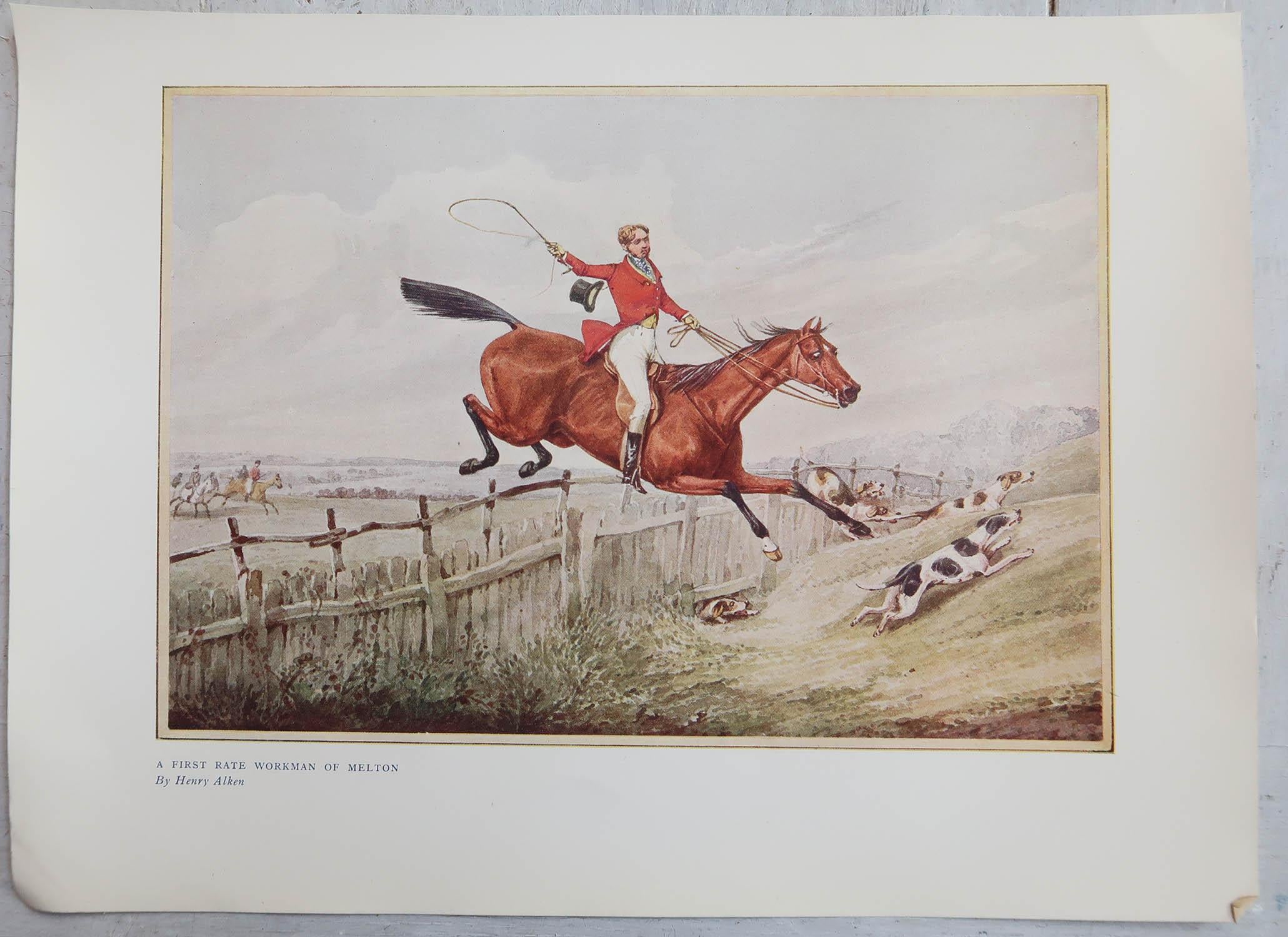 Set of 4 Antique Sporting Prints After Henry Alken, circa 1900 In Good Condition For Sale In St Annes, Lancashire