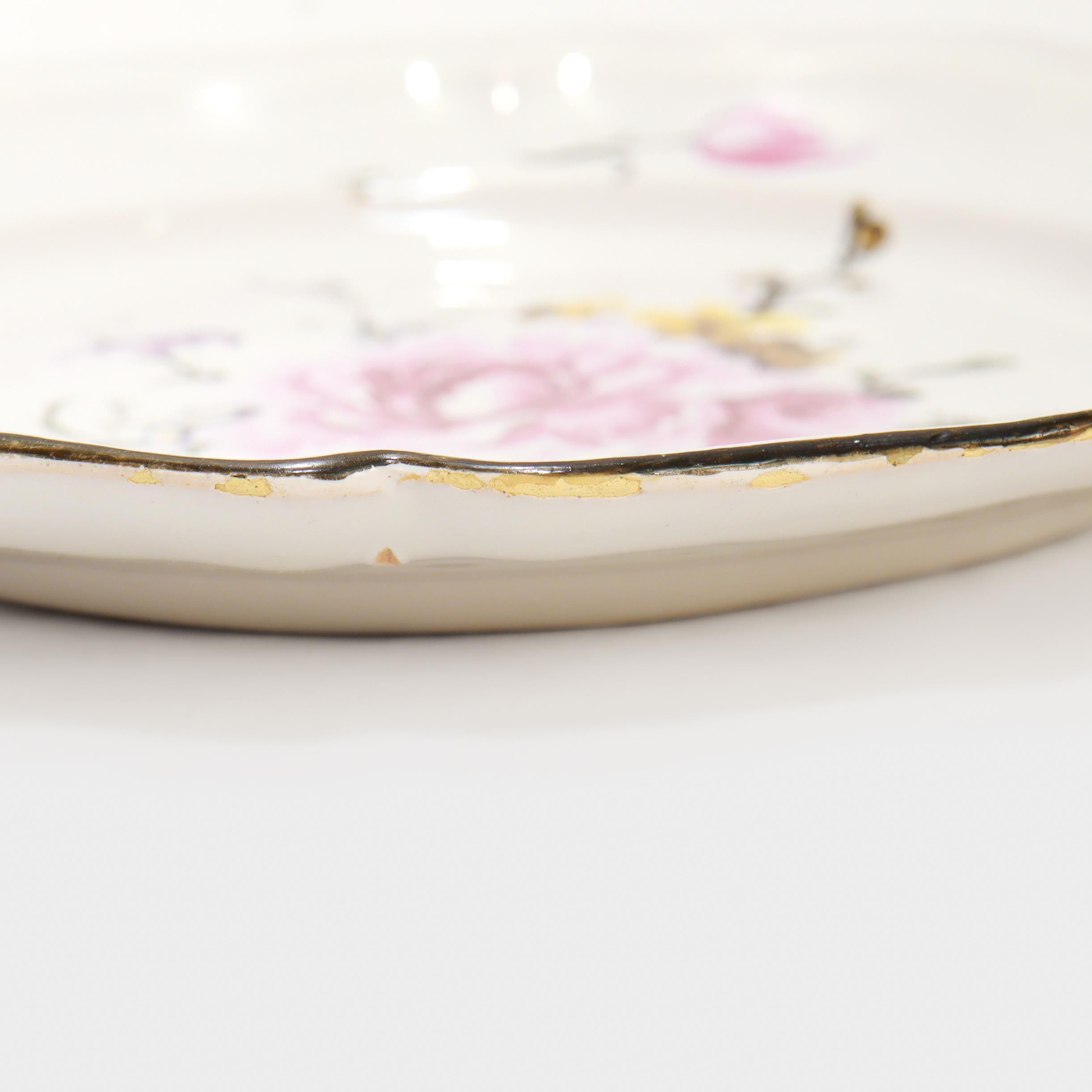 Set of 4 Antique Strasbourg French Faience Floral Plates For Sale 14