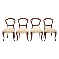 Set of 4 Antique Victorian Balloon Back Dining Chairs
