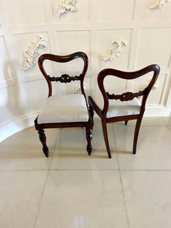 Set of 4 Antique Victorian Quality Mahogany Dining Chairs