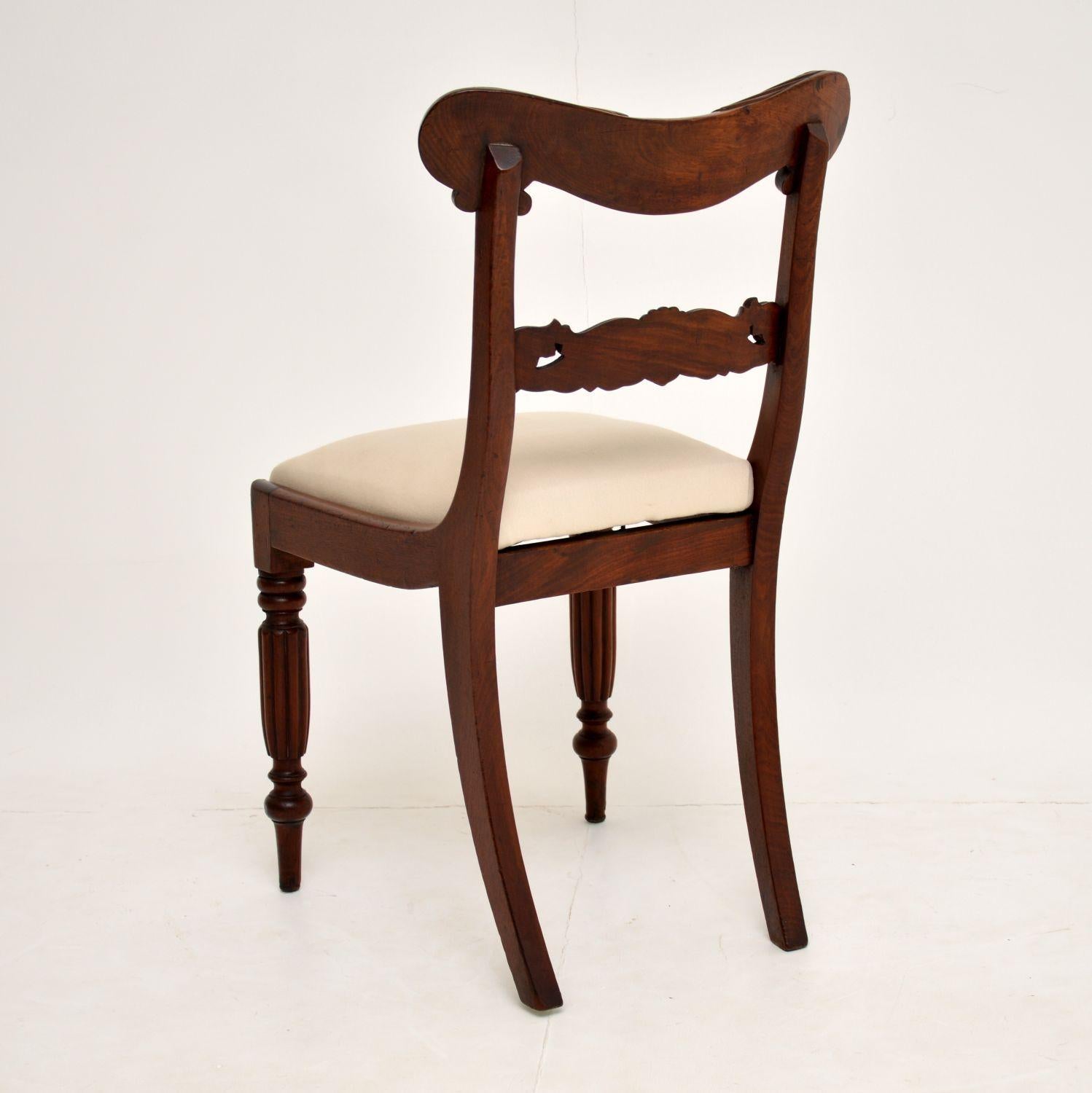 Set of 4 Antique William IV Mahogany Dining Chairs 4
