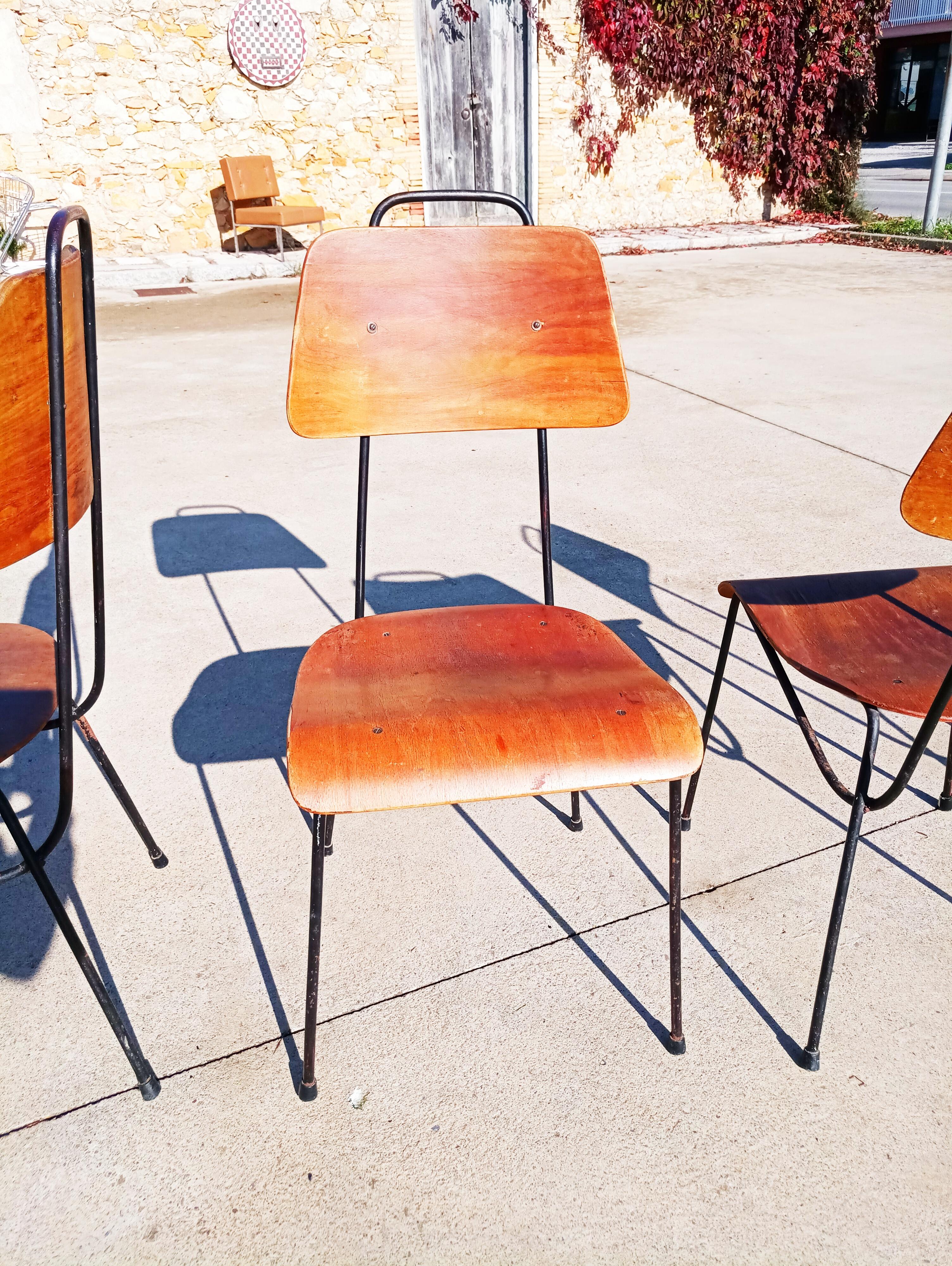 Set of 4 Antoni Moragas i Gallisa Chairs, Spain, 1960s 4