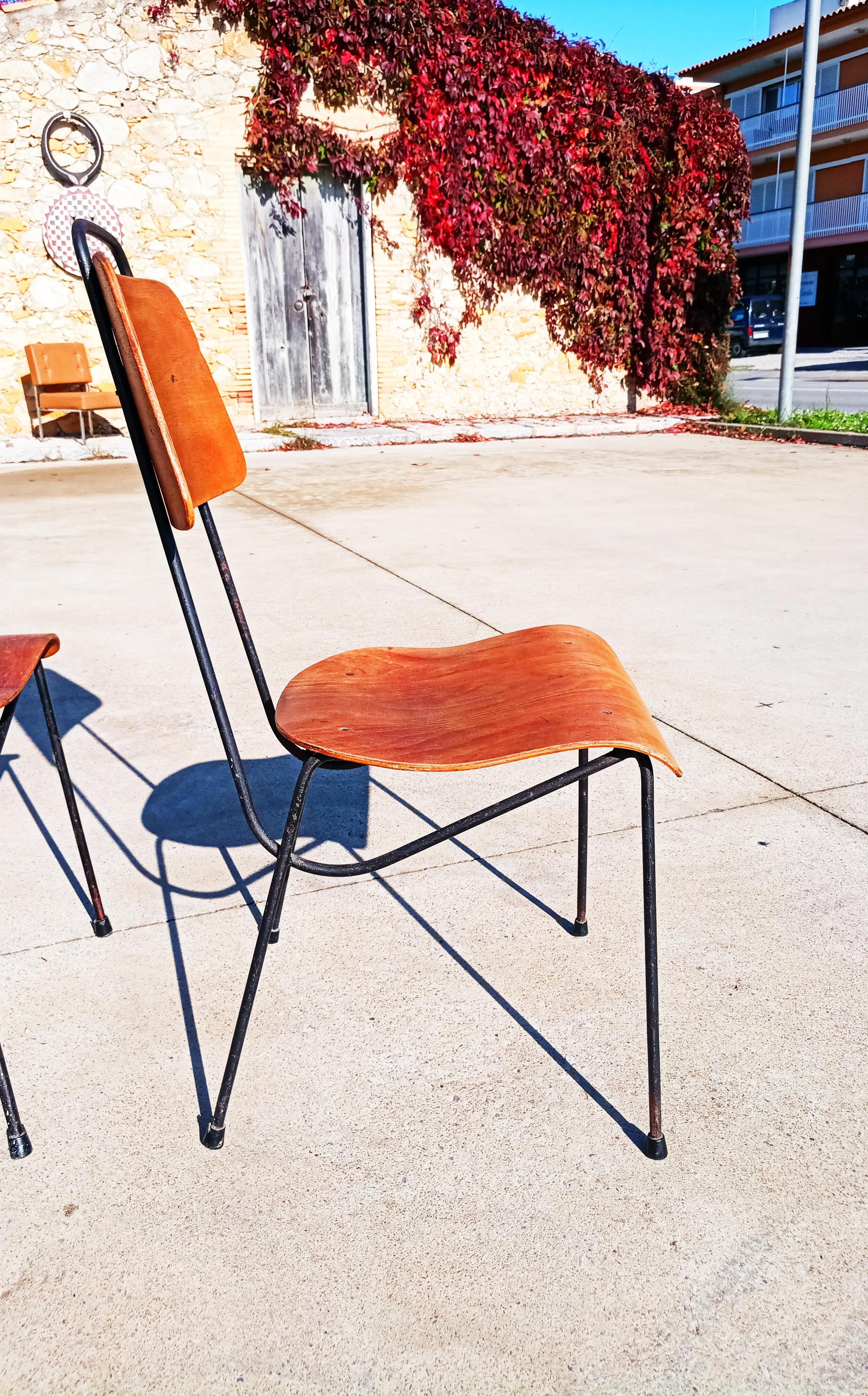 Set of 4 Antoni Moragas i Gallisa Chairs, Spain, 1960s 3