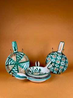Set of 4 appetizers dishes, Robert Picault, circa 1950