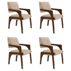 Set of 4 Arches Dining Chair, Walnut 
Tan, InsidherLand by Joana Santos Barbosa