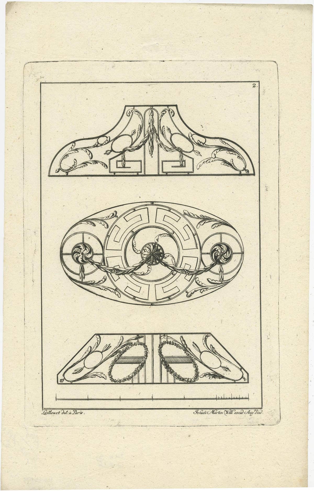 Set of 4 Architecture Prints by Johann Martin Will circa 1780