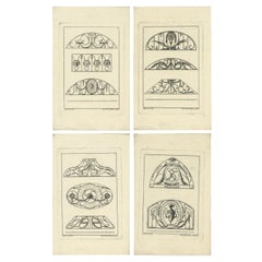 Set of 4 Architecture Prints by Johann Martin Will circa 1780