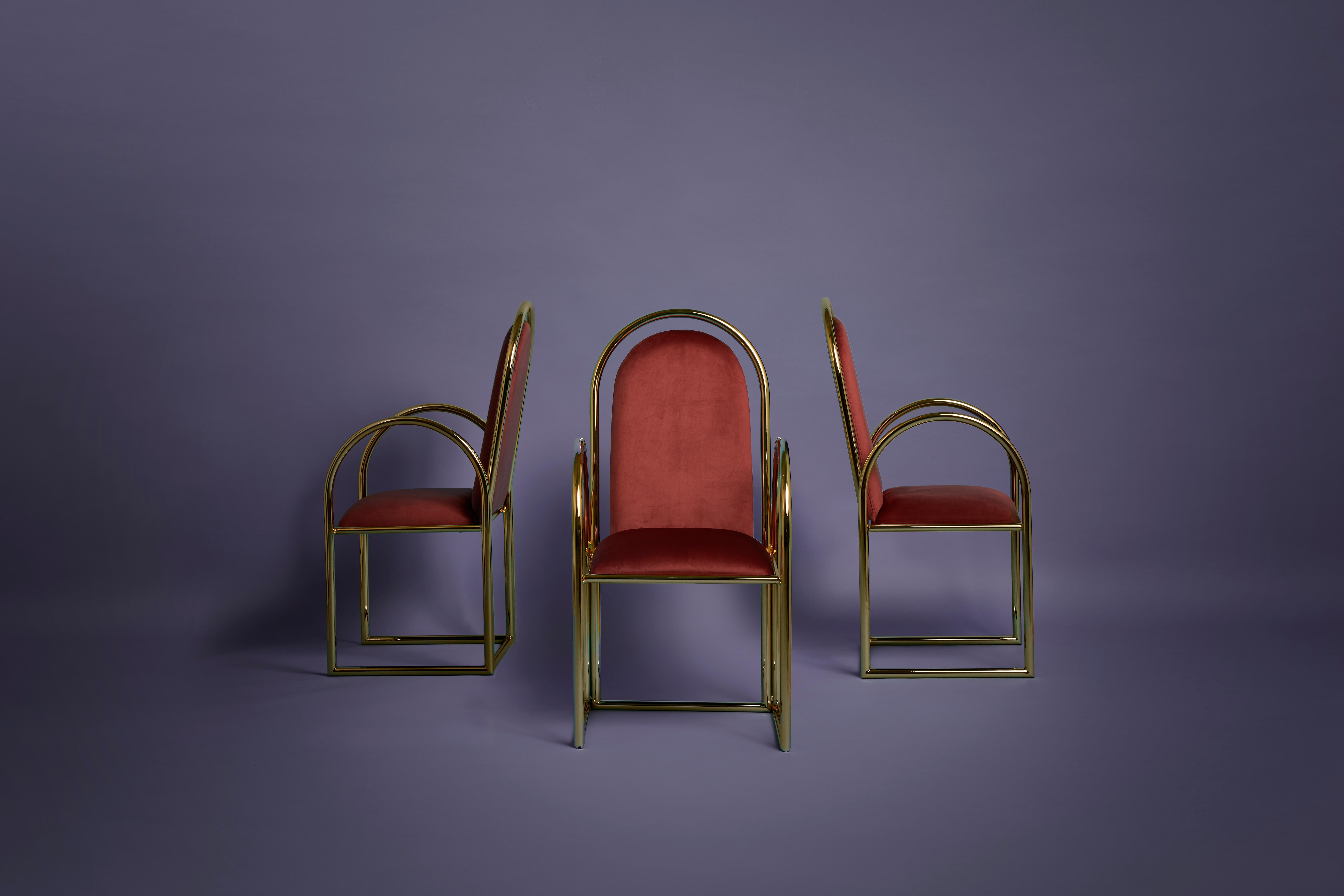 Modern Set of 4 Arco Chairs by Houtique