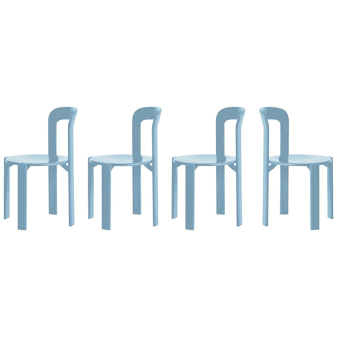 Set of 4 Arik Levy FL2 Blue Rey Chairs by Dietiker, a Swiss Icon Since 1971