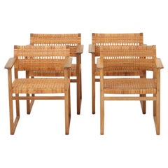 Set of 4 Arm Chairs by Børge Mogensen
